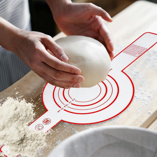 Silicone Bread Sling for Dutch Oven – Reusable Non-Stick Baking Mat with Extra-Long Handle (Orange)