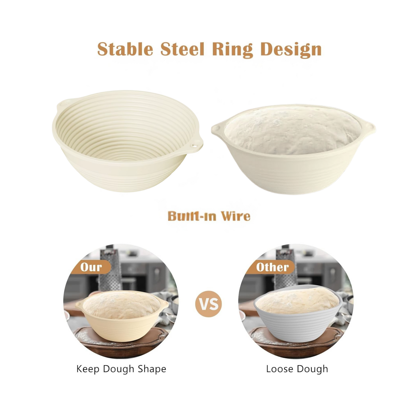 JIG JAR Round Silicone Proofing Basket – Collapsible