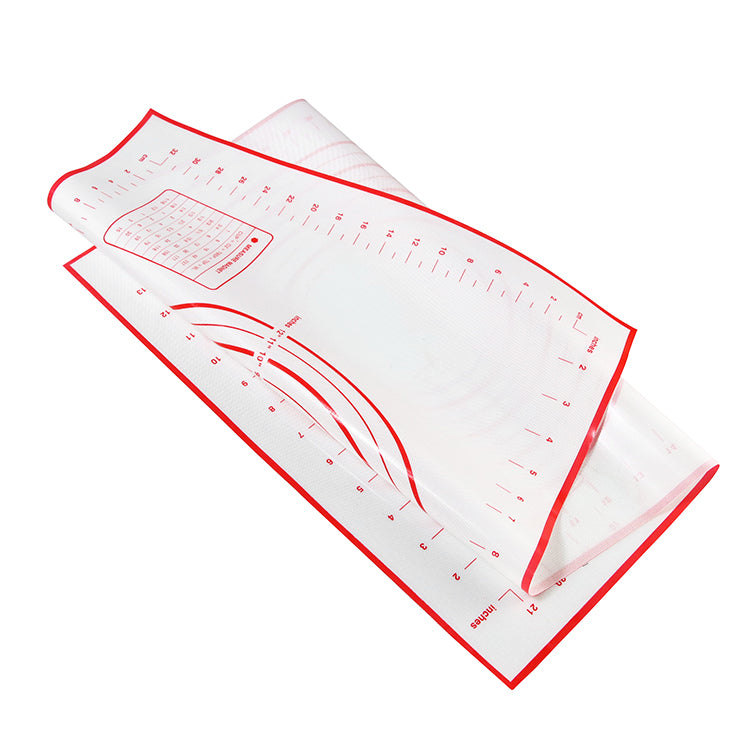 Silicone Pastry Mat with Measurements – Non-Slip Baking Mat (Orange)