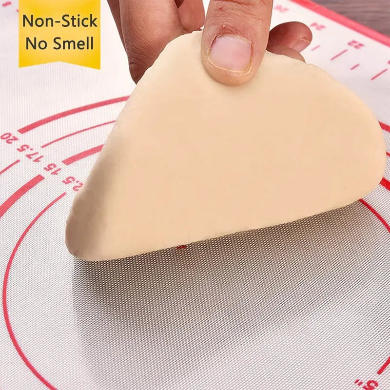 Silicone Pastry Mat with Measurements – Non-Slip Baking Mat (Orange)