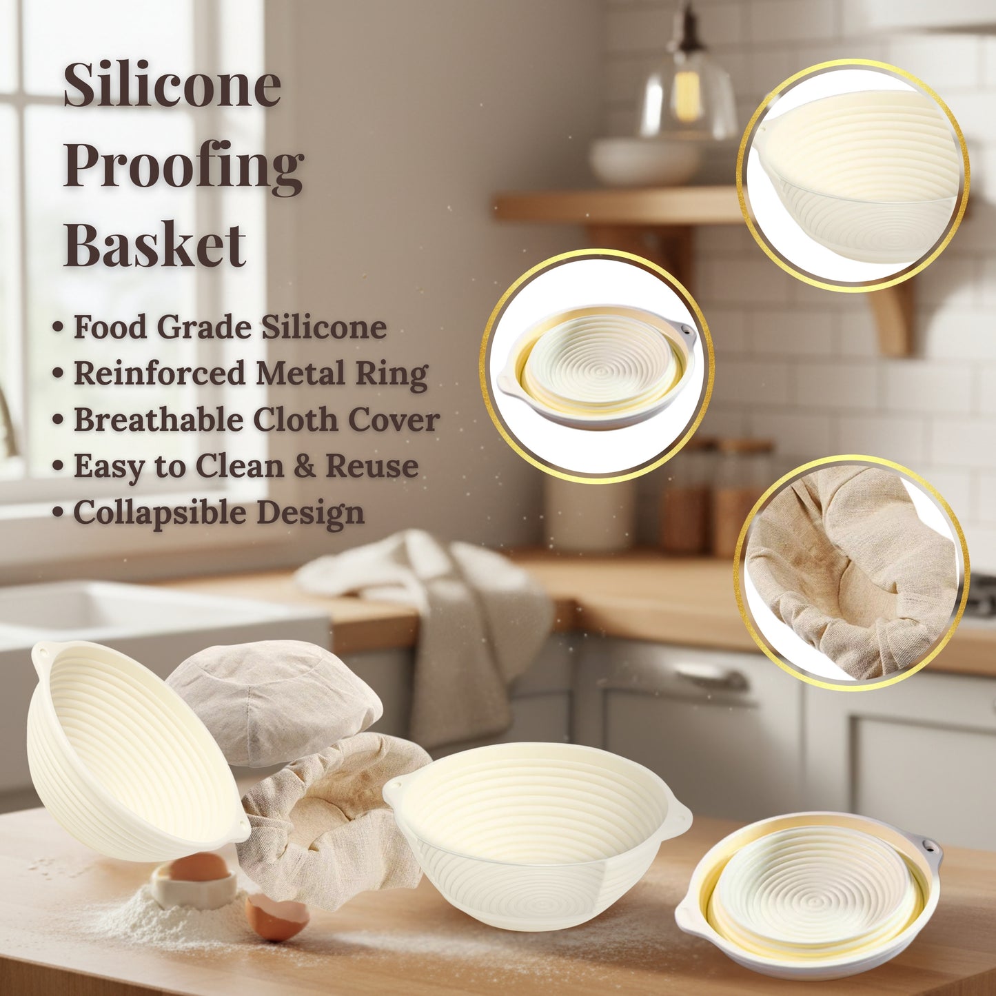 JIG JAR Sourdough Starter & Bread Baking Set - White Edition | 35 Piece Complete Artisan Kit for Joyful Baking