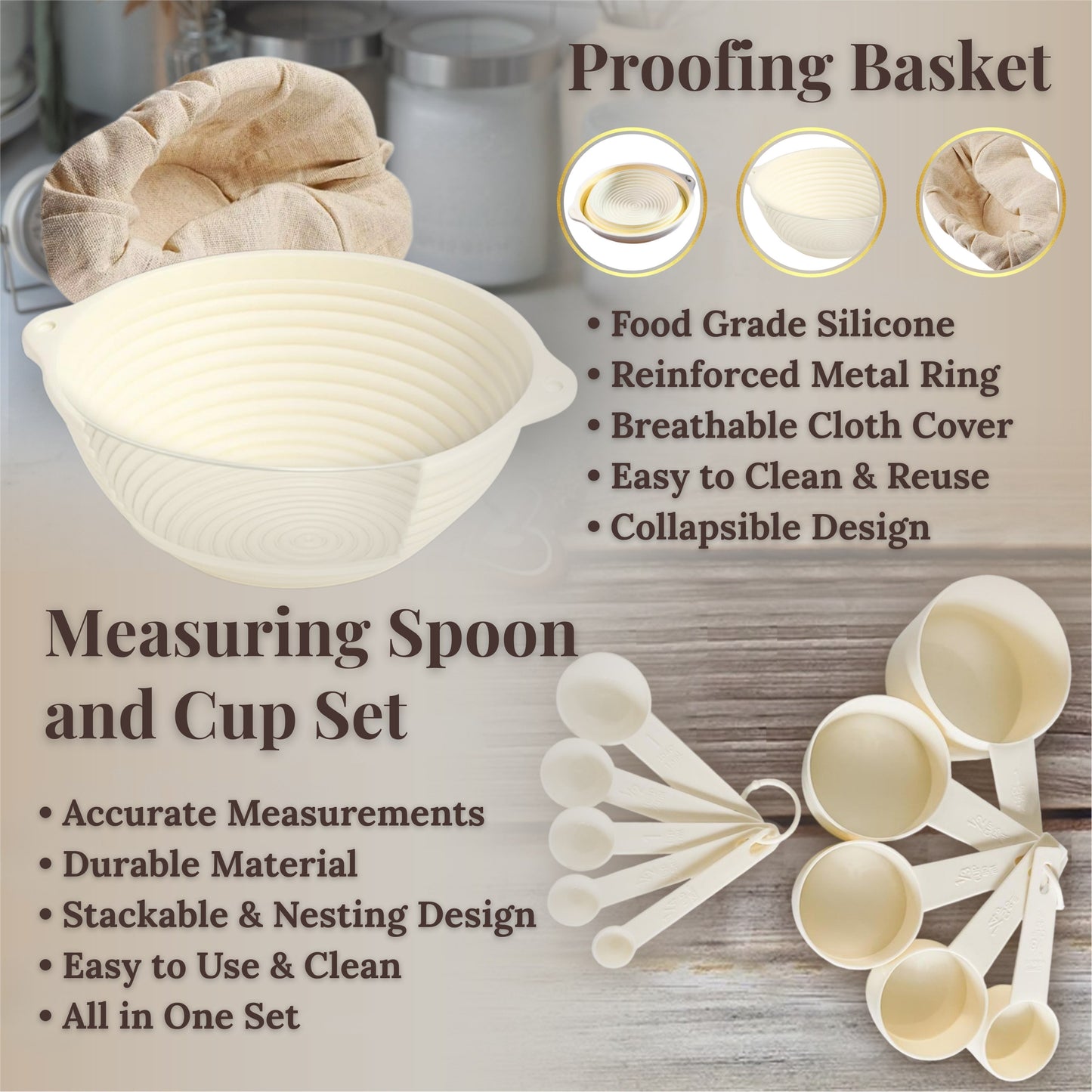 JIG JAR Sourdough Starter & Bread Baking Set - White Edition | 35 Piece Complete Artisan Kit for Joyful Baking