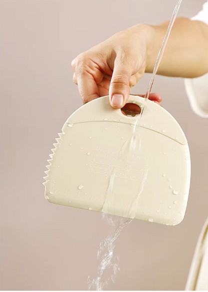 Dough Cutter & Bench Scraper with Stainless Steel Core – TPR Silicone Baking Tool for Sourdough & Pastry