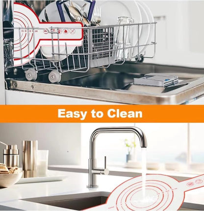 Silicone Bread Sling for Dutch Oven – Reusable Non-Stick Baking Mat with Extra-Long Handle (Orange)