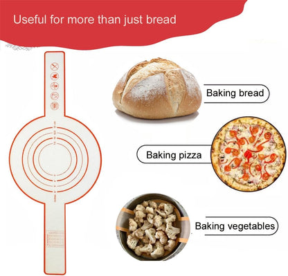 Silicone Bread Sling for Dutch Oven – Reusable Non-Stick Baking Mat with Extra-Long Handle (Orange)