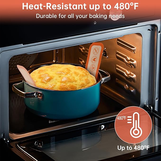 2-Piece Silicone Bread Sling for Dutch Oven – Oval & Round Reusable Non-Stick Sourdough Baking Mats with Long Handles