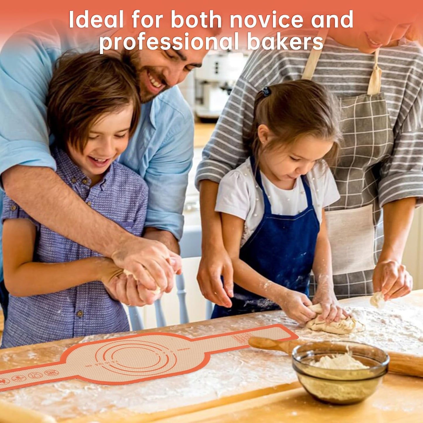 2-Piece Silicone Bread Sling for Dutch Oven – Oval & Round Reusable Non-Stick Sourdough Baking Mats with Long Handles